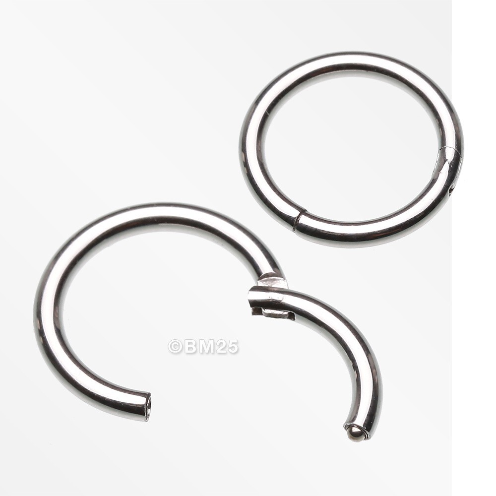 Basic Steel Seamless Hinged Clicker Hoop Ring