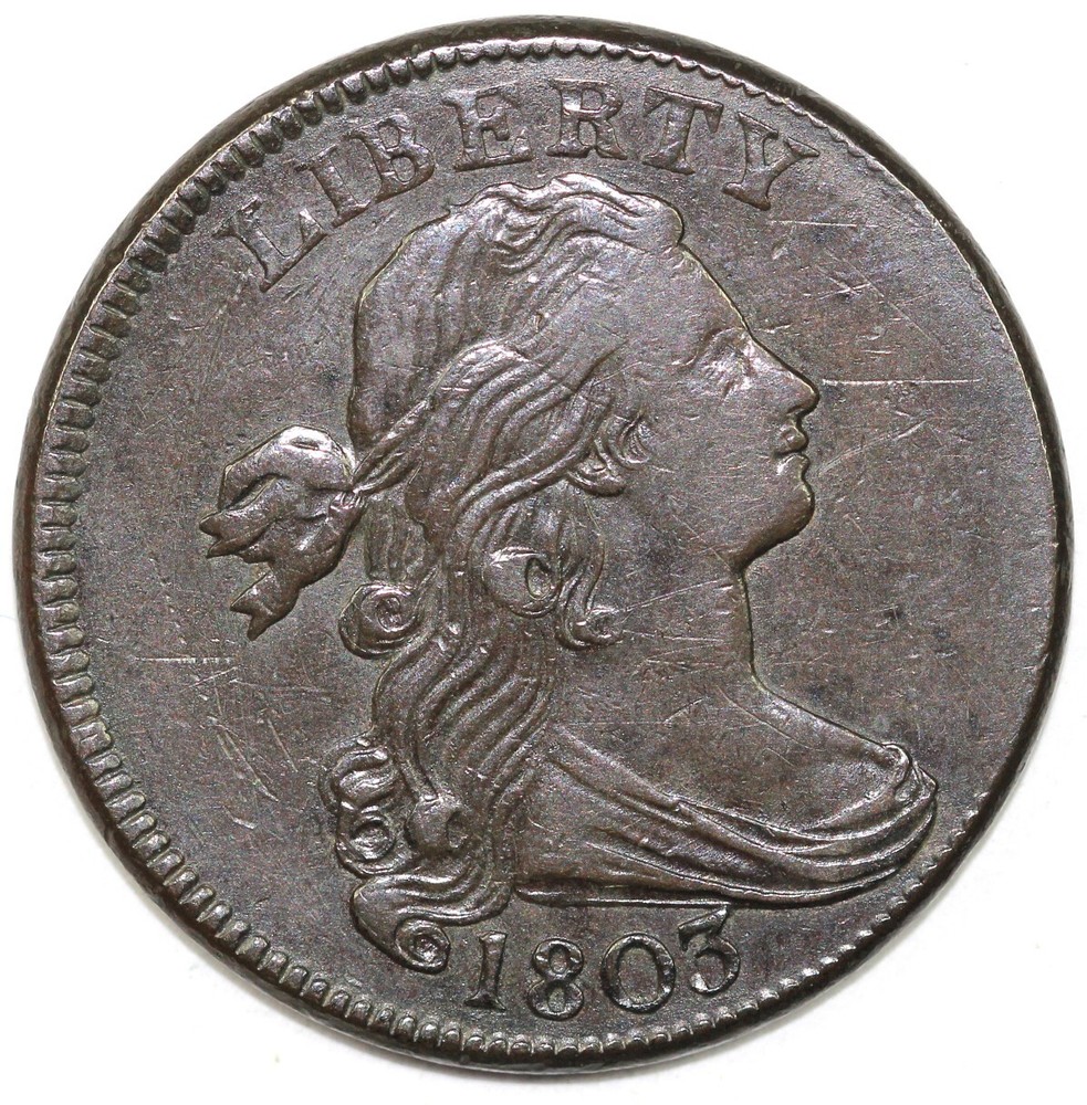 1803 1c S-253 Draped Bust Large Cent