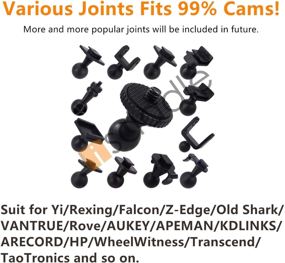 Dash Cam Mirror Mount Holder - Rearview Mounting Kit