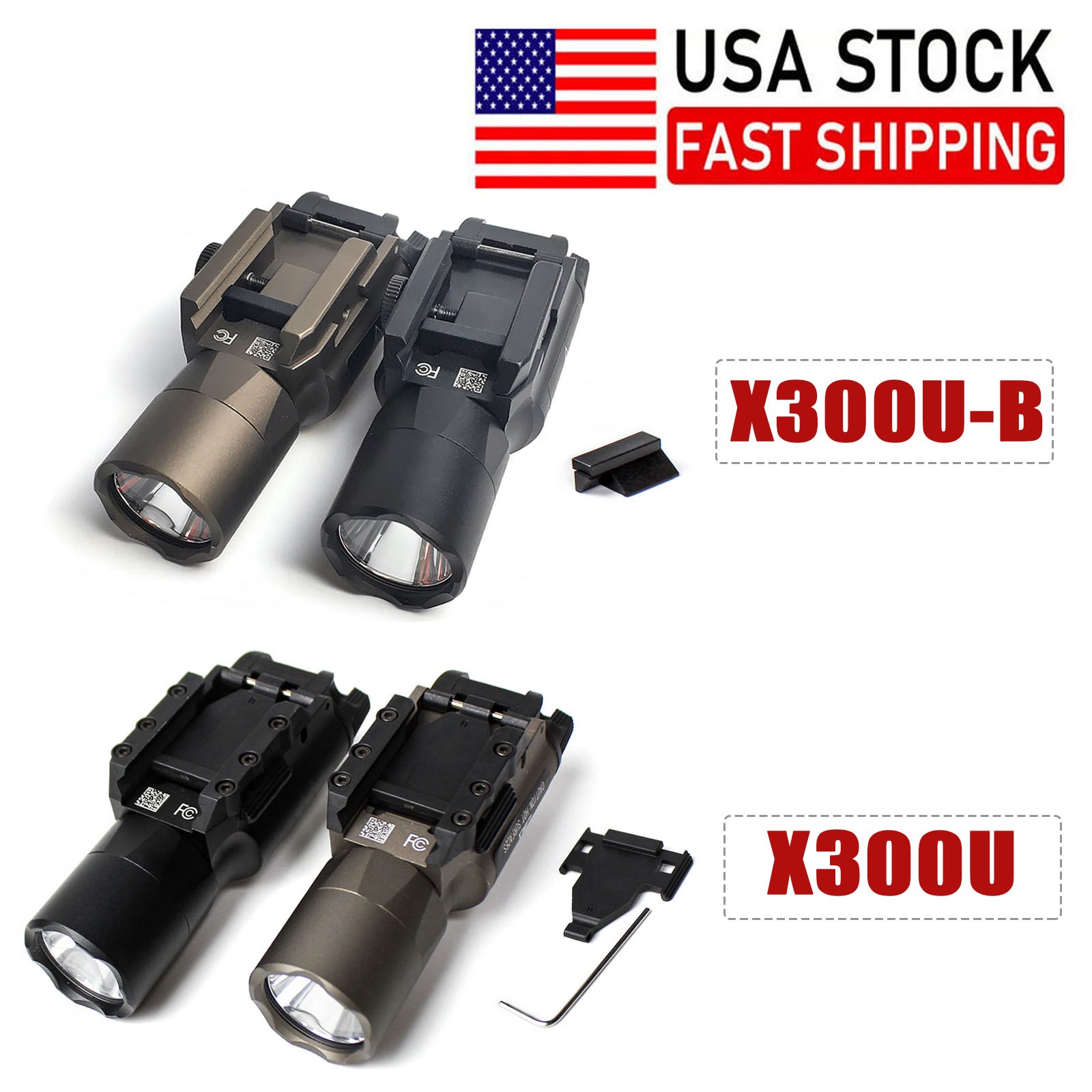 Flashlight X300U/X300U-B Tactical X300 Ultra LED Weaponlight For Handgun Pistol