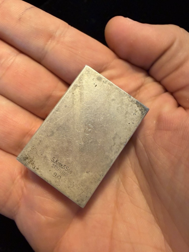 S. Kirk & Son Sterling Silver Matchbox case Engraved 1971