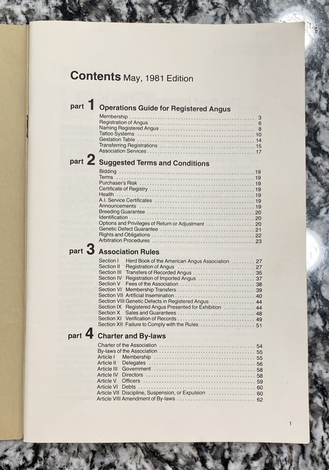 🔴🔵Vintage, 1981 American Angus Association, Breeders Reference Guide Booklet