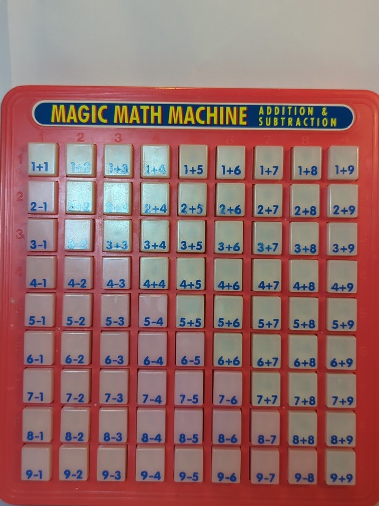 Vintage Magic Math Machine Addition & Subtraction Learning Board Lanard B3