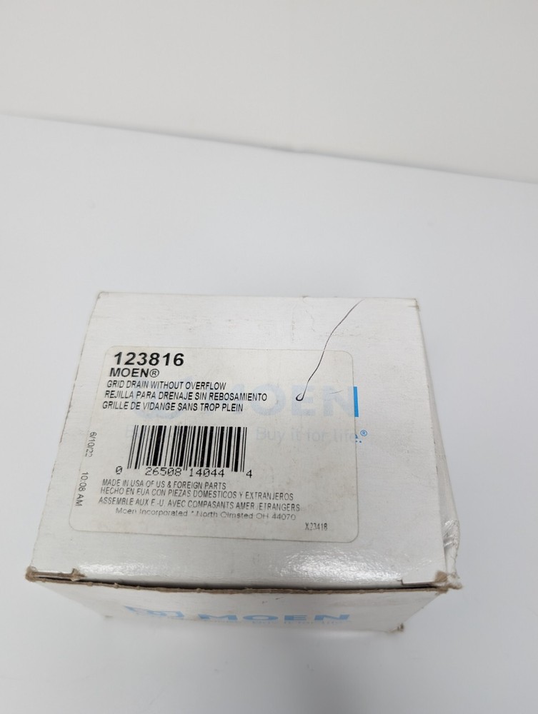 Moen 123816 Grid Drain without Overflow in Chrome