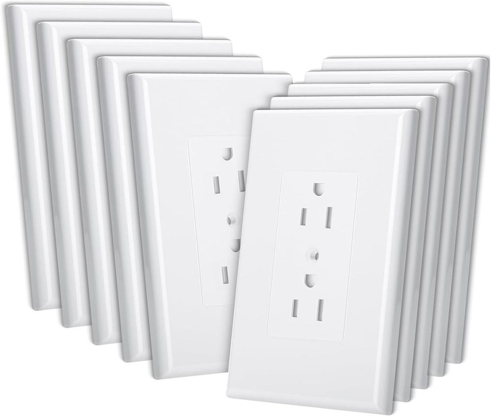 Bates Duplex Wall Outlet Covers -, White Wall Plates
