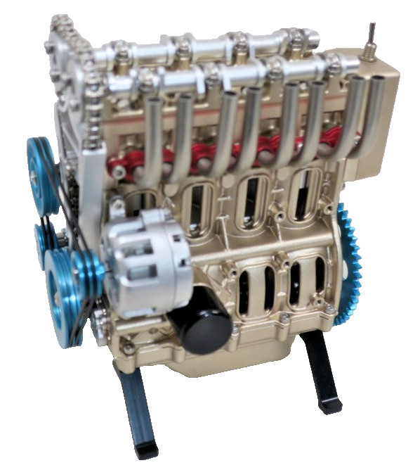 TECHING 4 Cylinder Engine KIT 1/3. DM13 Built Working Model
