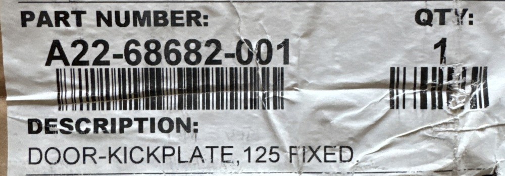 A22-68682-001 DOOR-KICK PLATE,125,FIXED