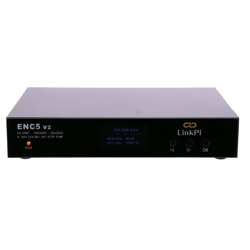 LinkPi ENC5-V2 5-Channel 4K Encoder Video Decoder SRT NDI Live Streaming Device