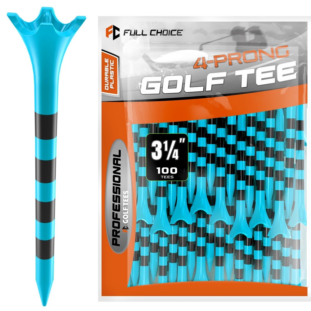 100 Pack Full Choice 3-1/4 Plastic Golf Tees Durable Stable Performance NEW
