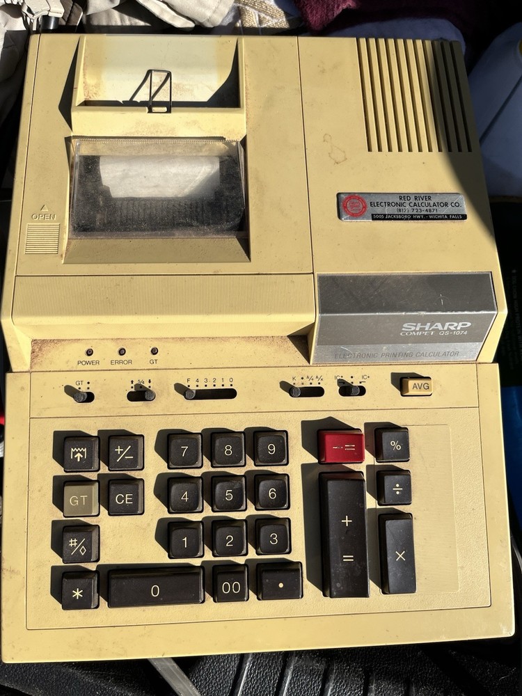 Sharp Electronic Printing Calculator Compet QS 1074