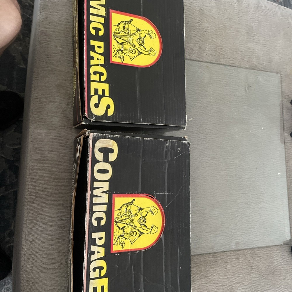 Two Vintage Boxes Of BCW Comic Pages