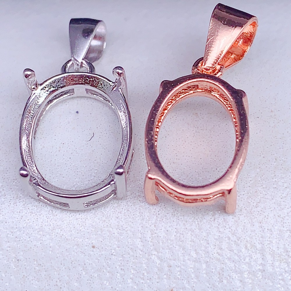 DIY silver PENDANT blank setting, empty setting silver P487