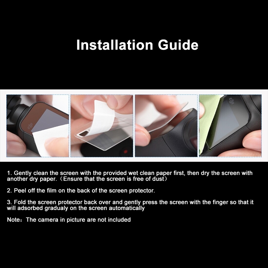 PULUZ HD Tempered Glass Lens Protector + Screen Film for DJI OSMO Pocket Gimbal