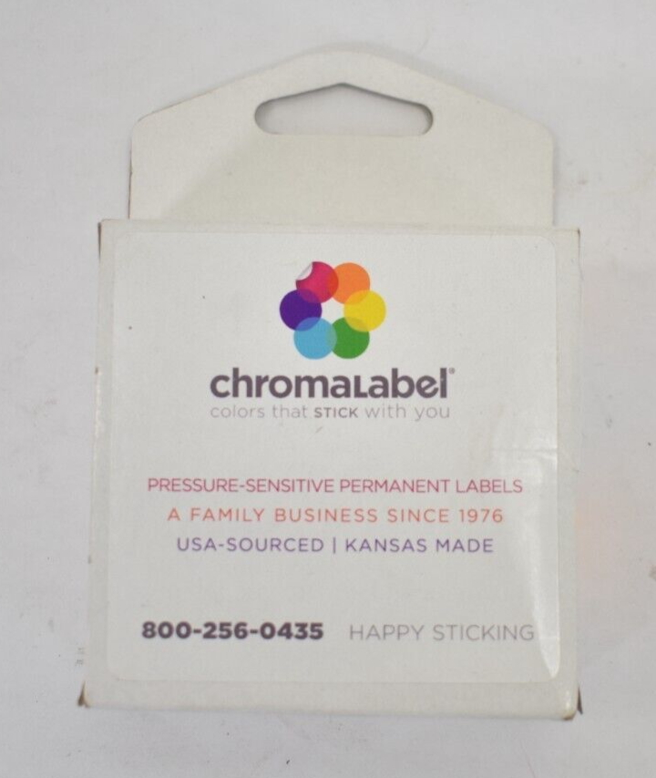 ChromaLabel .25" Fluorescent Orange Sticky Color Coding Dot Stickers 1000 Pack