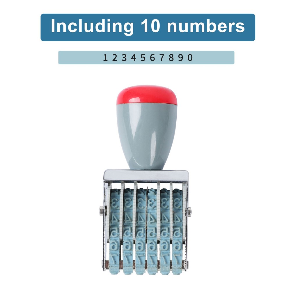 6 Digits Number Roller Stamps Multi-Function DIY Scrapbooking Numbering Stamp