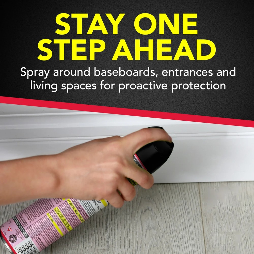 Raid Ant & Roach Killer Spray for bugs, Keeps Killing for Weeks, Lemon Scent