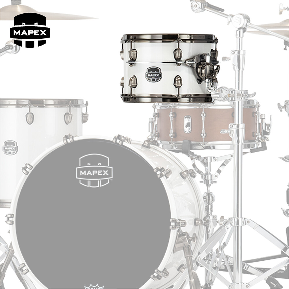 Mapex Saturn Evolution 10" x 7" Maple Mounted Tom Polar White SET1007MBPI