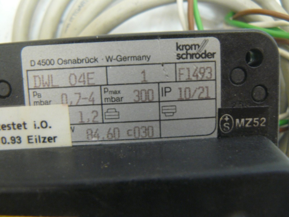 KromSchroder DWL 04E pressure switch