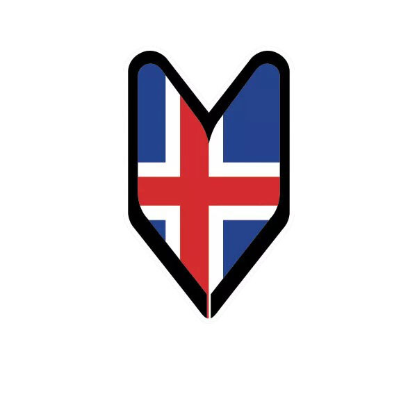 Icelander Driver Badge Sticker Decal