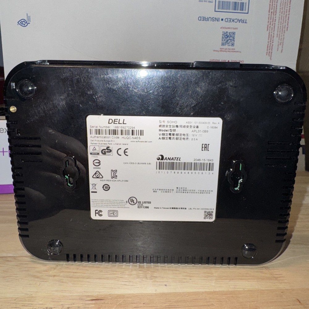 DELL Sonic Wall Soho APL31-0B9, Network Security Firewall
