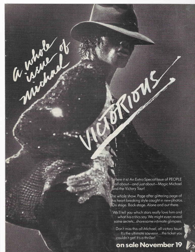 MICHAEL JACKSON  VICTORIOUS ORIGINAL PRINT AD
