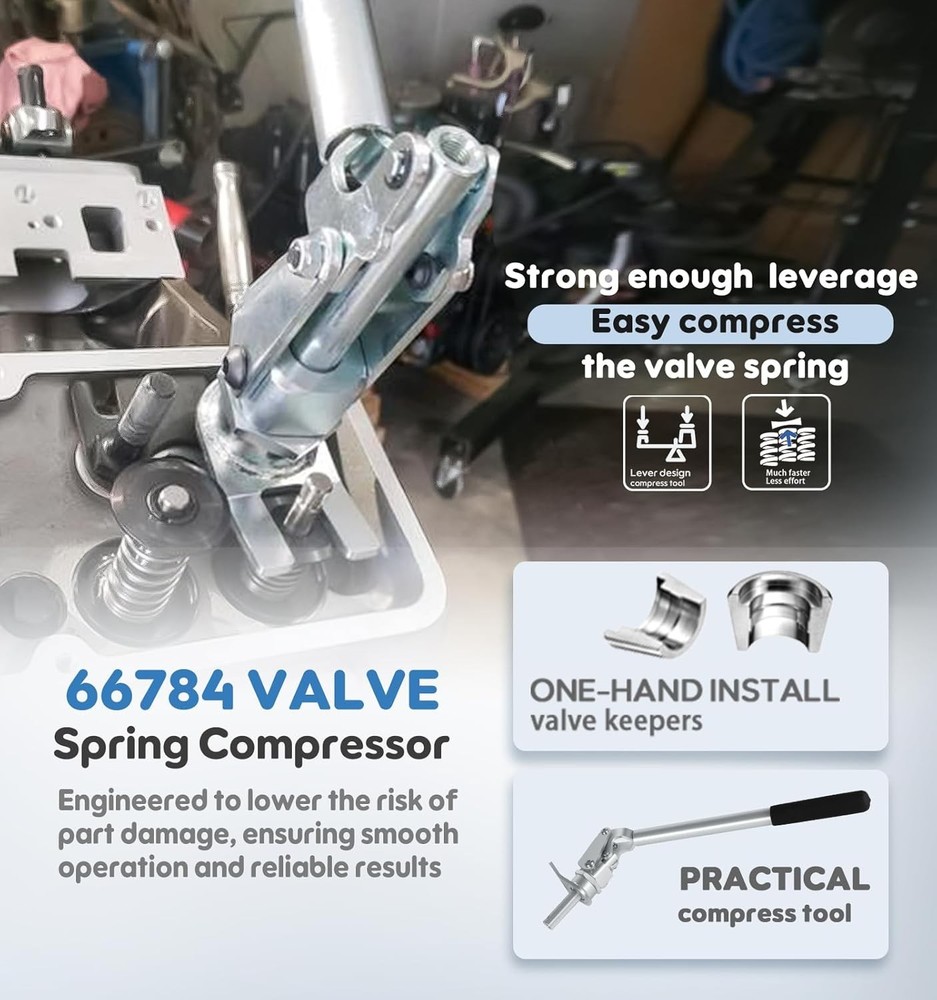 Stud Mount Valve Spring Compressor Tool 66784 for all 3/8" & 7/16" Rocker Studs