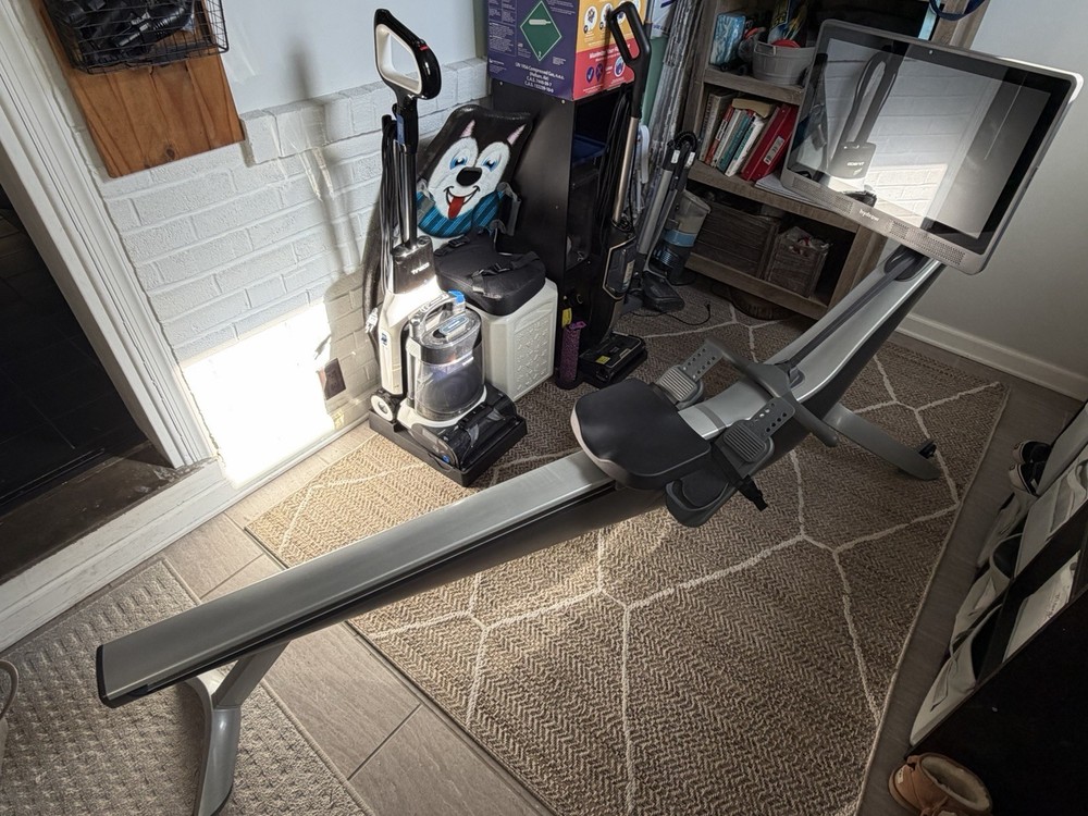 Hydrow Origin Rowing Machine Touchscreen Adjustable Seat Magnetic Gray