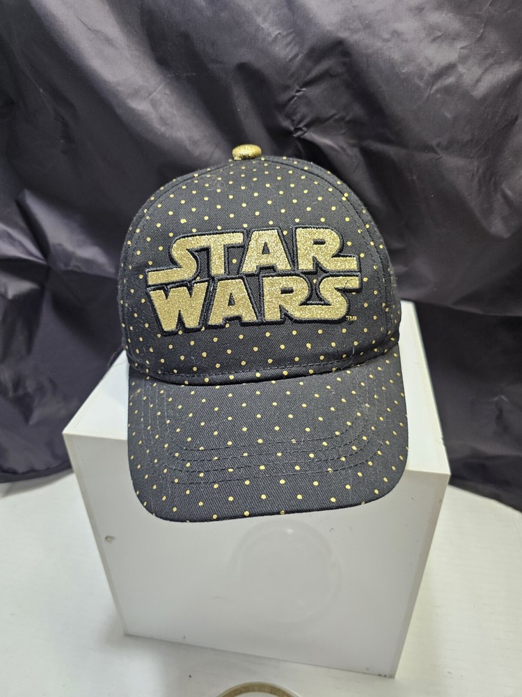 Star Wars Black & Gold Polka Dot Adjustable Back Baseball Hat Cap