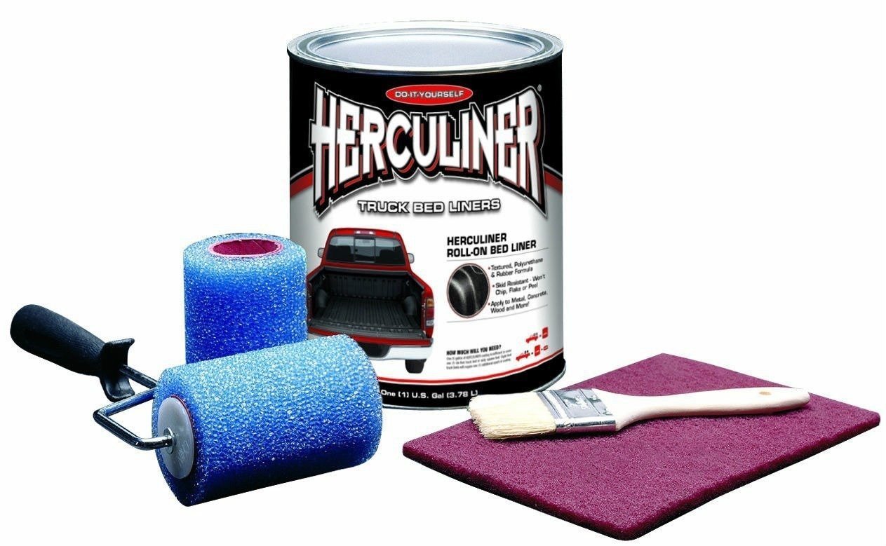 Herculiner HCL1B8 Truck Bed Liner Kit For Pick-Up Truck Beds, Black
