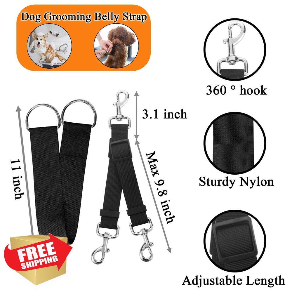 Dog Grooming Belly Strap Bathing Tether Loop Noose Stand Strap