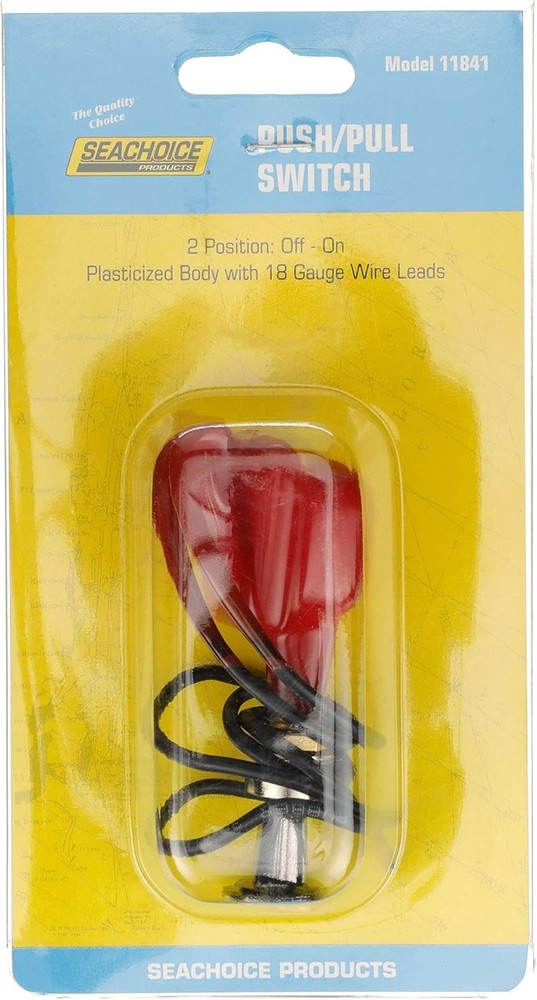 Seachoice Push Pull 2 Position Switch Plasticized Body Off/On Boat