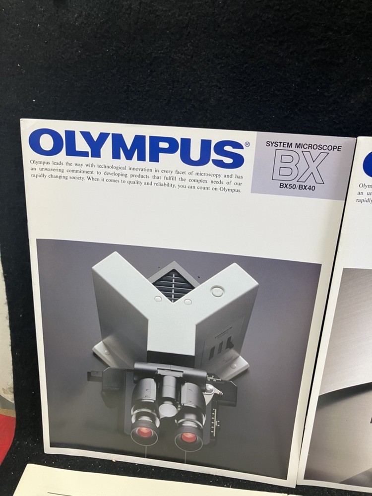 OLYMPUS SYSTEM MICROSCOPES SALES & SPECS BROCHURES LOT ,1996