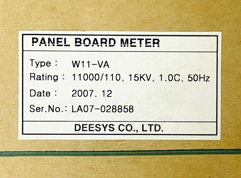 DEESYS W11-VA Panel Board Meter