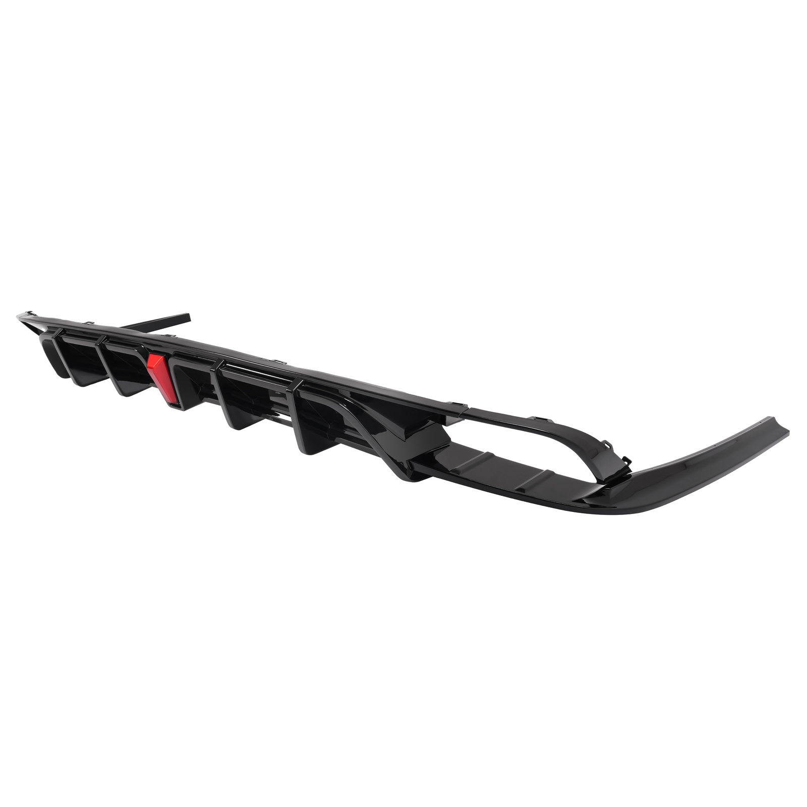 Fits 2018-2022 Honda Accord NEW Rear Bumper Diffuser & Light Glossy Black Trim