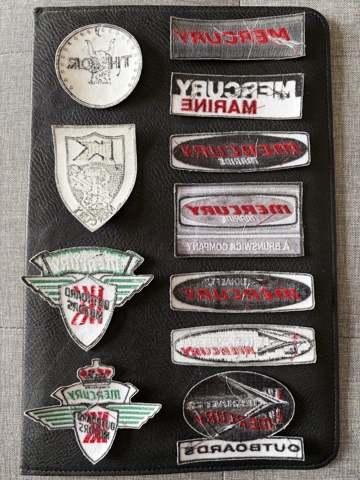 Vintage Mercury Marine Patches (Iron On) from Kiekaefer to Brunswick Lot-11