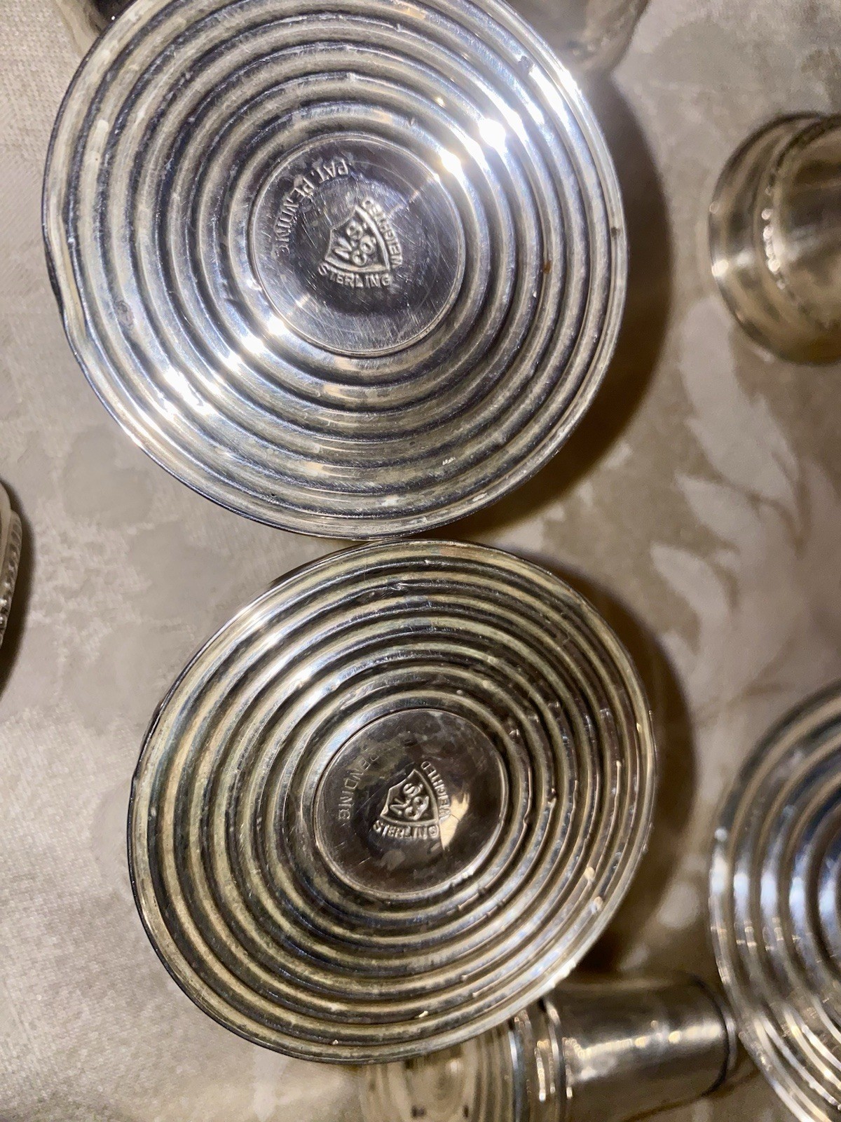 Sterling Silver Candle Holders & Salt & Pepper Shakers 1061 Grams