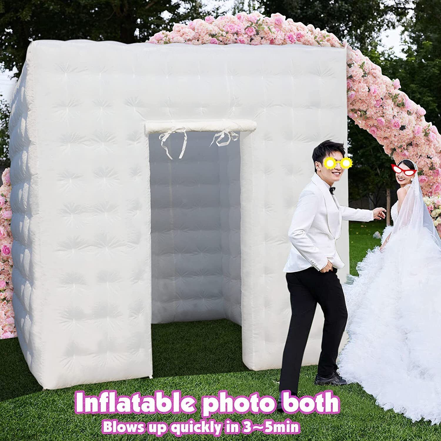8.2FT Portable Inflatable Photo Booth Enclosure for Wedding Party Events 1 Door