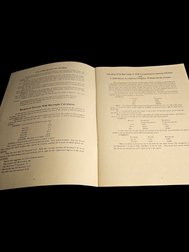 1965 Burroughs Accountant Machines Computing Calculators - Field Engineer 