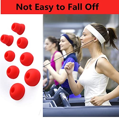 Learsoon PB3.0 Replacement Silicone Ear Tips PB2.0 Earbuds large, Red