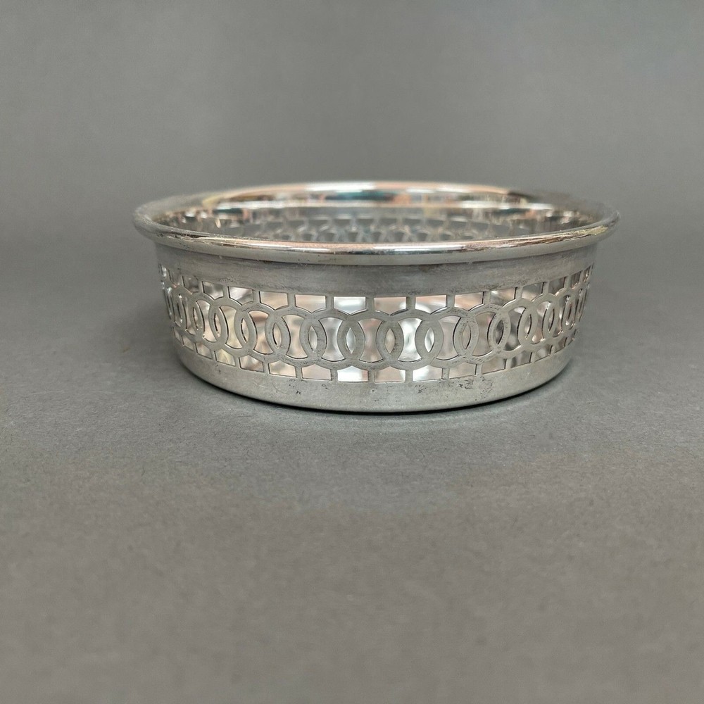 Towle Silver Plate Dish Round Pierced 4 7/8" x 1 1/2" high