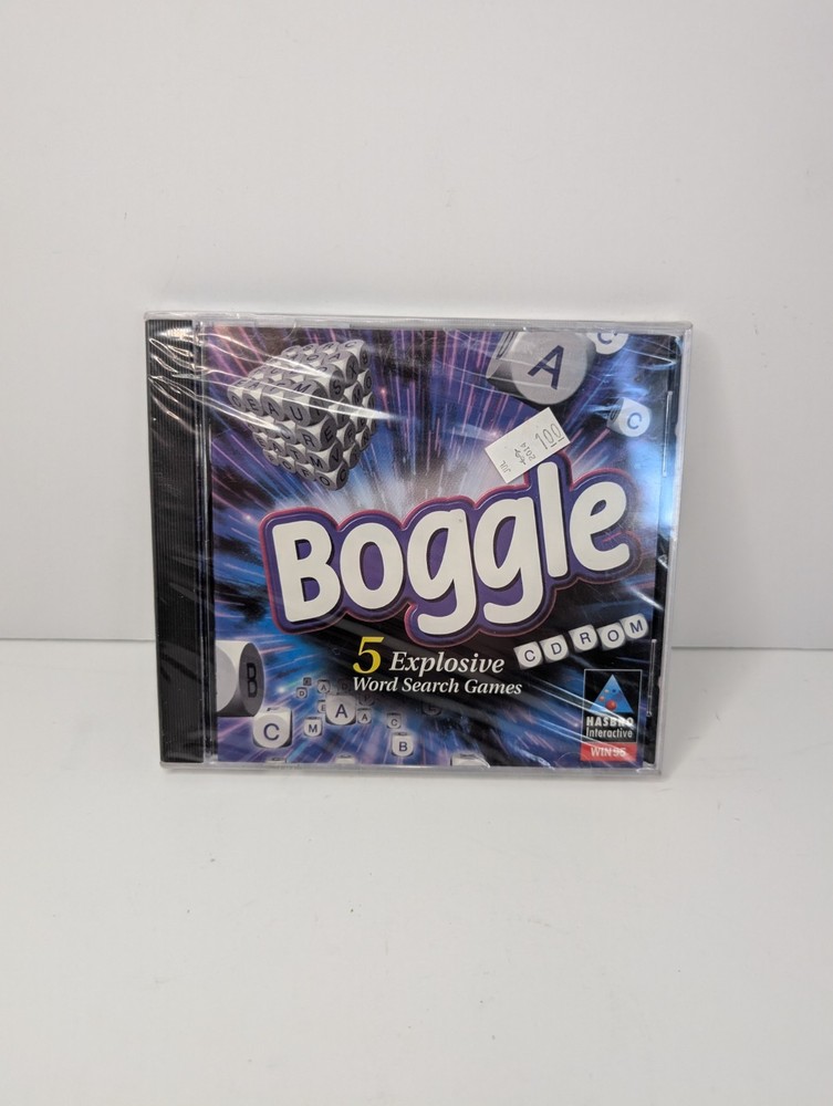 Hasbro Interactive Boggle Word Search Games for Windows 95, CD Rom Sealed