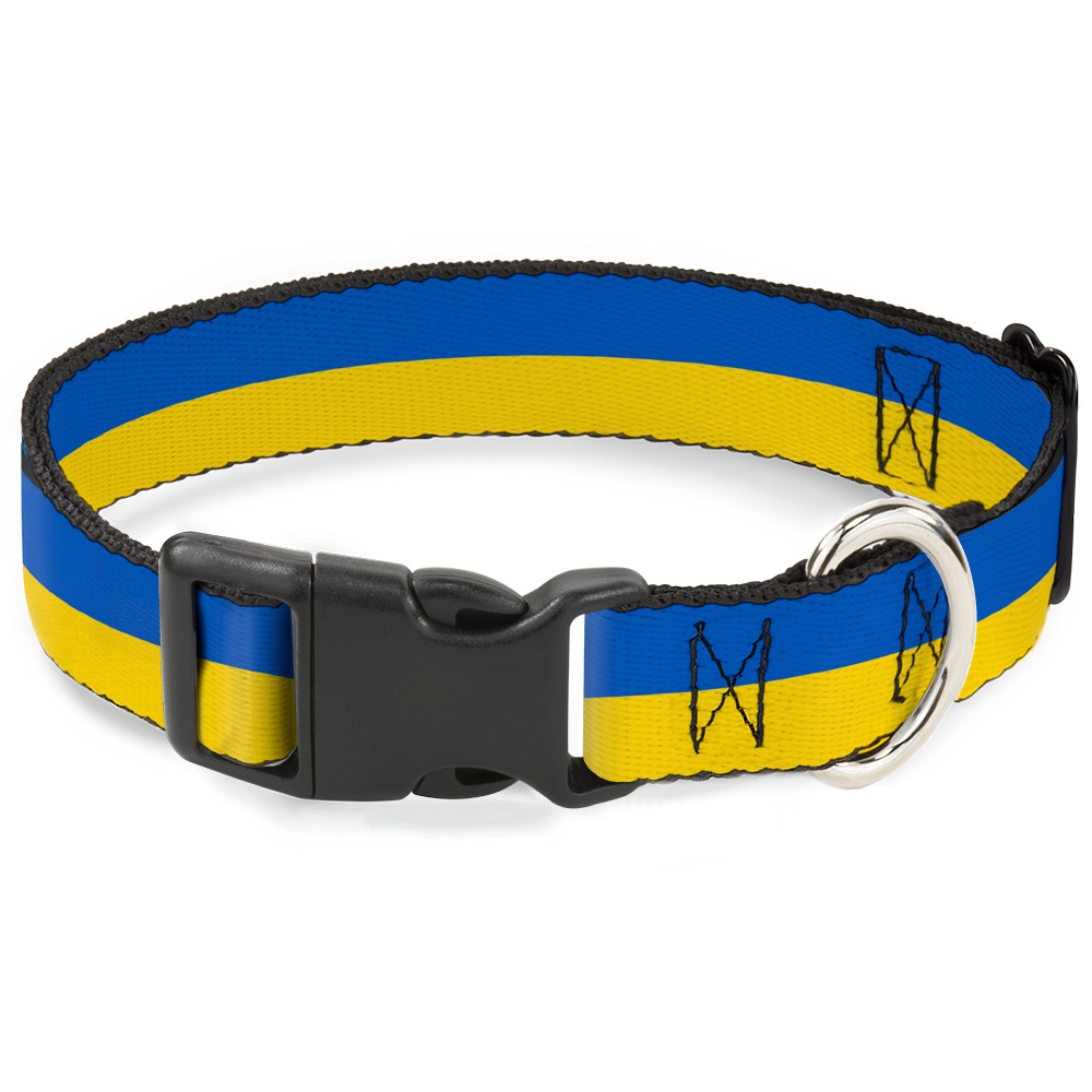 Plastic Clip Collar Ukraine Flag Continuous Small 9.5-13"
