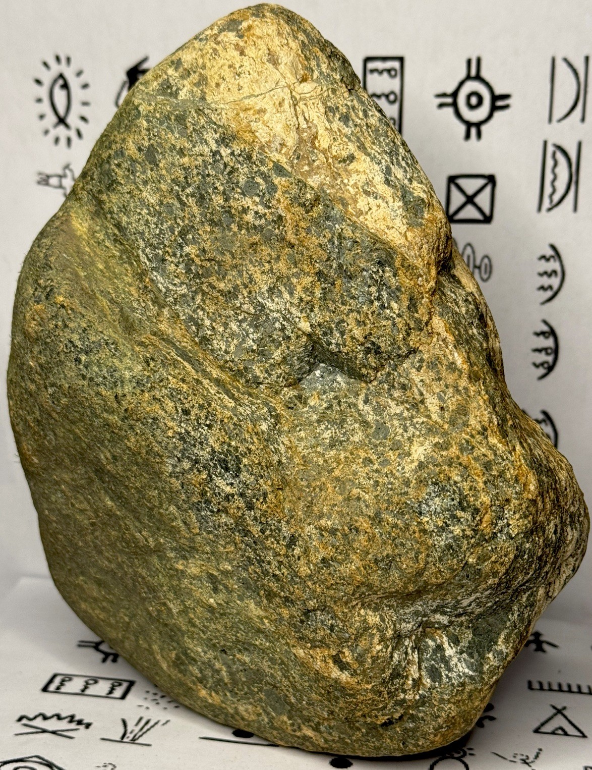 Native American Indian Authentic Artifact Stone Carved Effigy, 8 lb 2 oz • VA