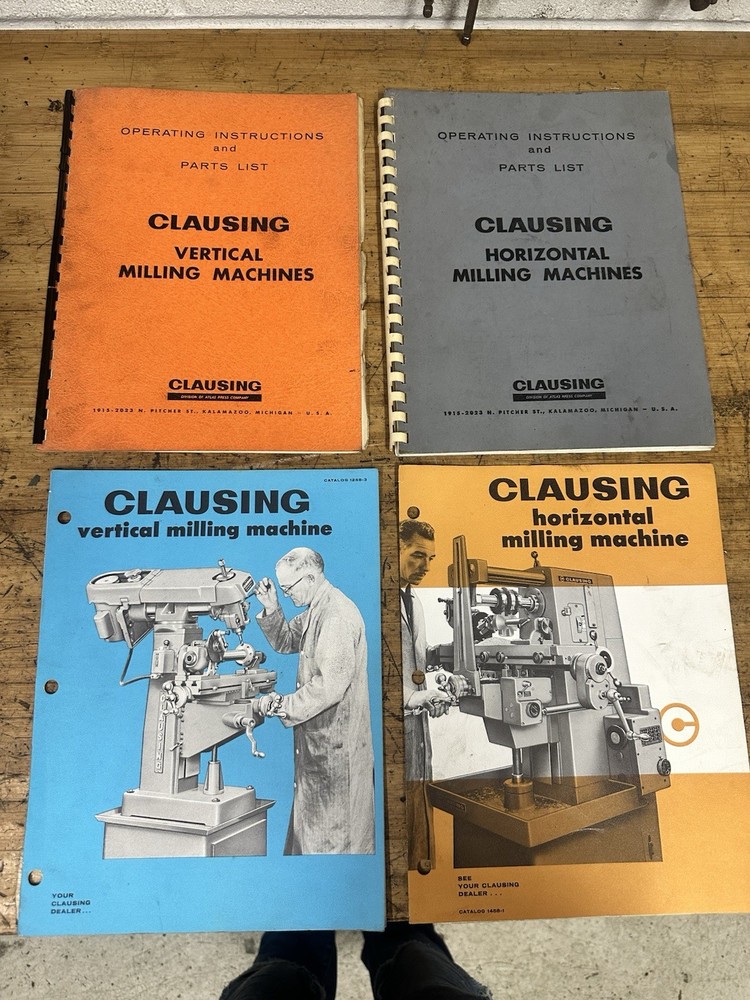 Clausing Milling Machine Manuals And Catalogs 8520 8540