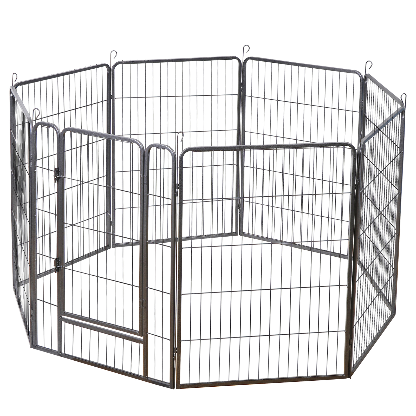 40" 8 Panel Detachable Exercise Fence Metal Dog Playpen Multiple Shap For Pet
