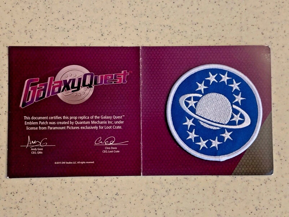 NEW-LOOTCRATE EXCLUSIVE GALAXYQUEST EMBLEM PATCH