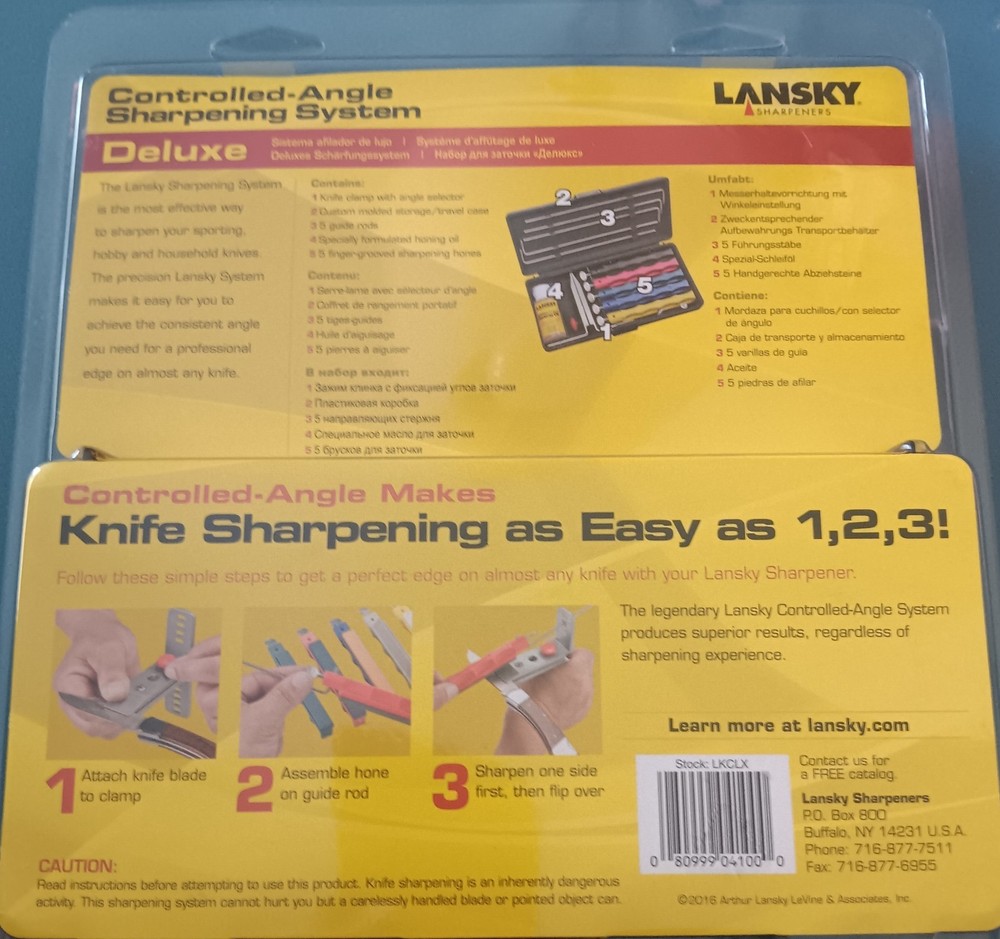 Lansky Deluxe Knife Sharpening System Controlled Angle Kit New w Case