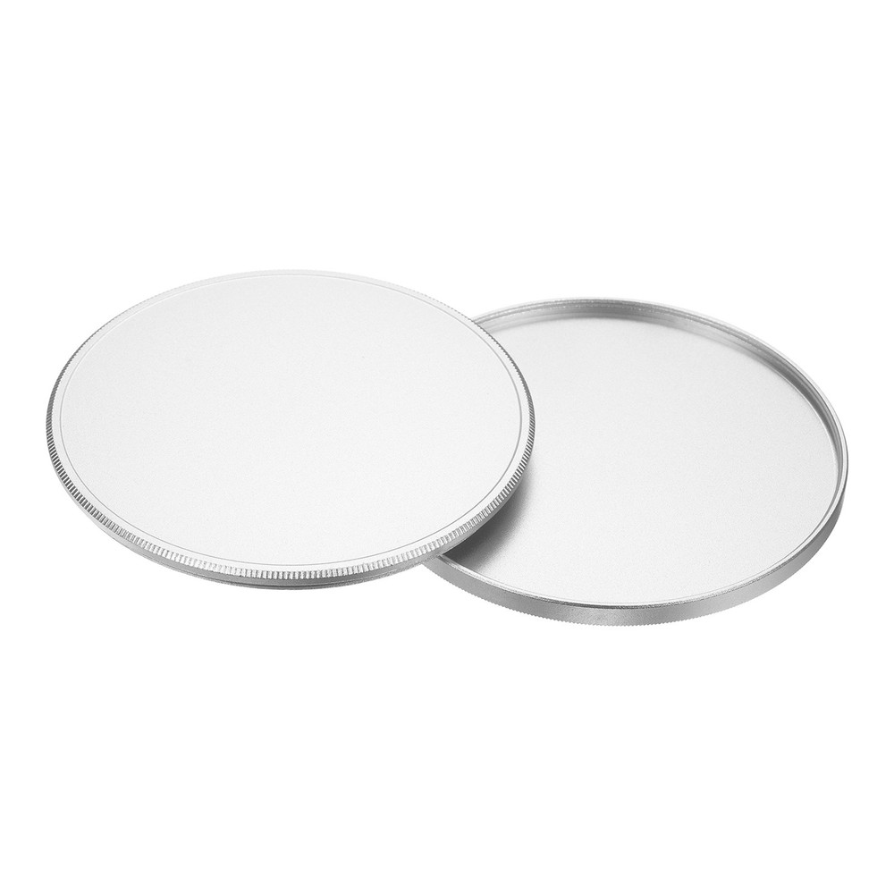 72mm Metal Lens Cap Universal Lens Filter Stack Cap Slim Stack Silver