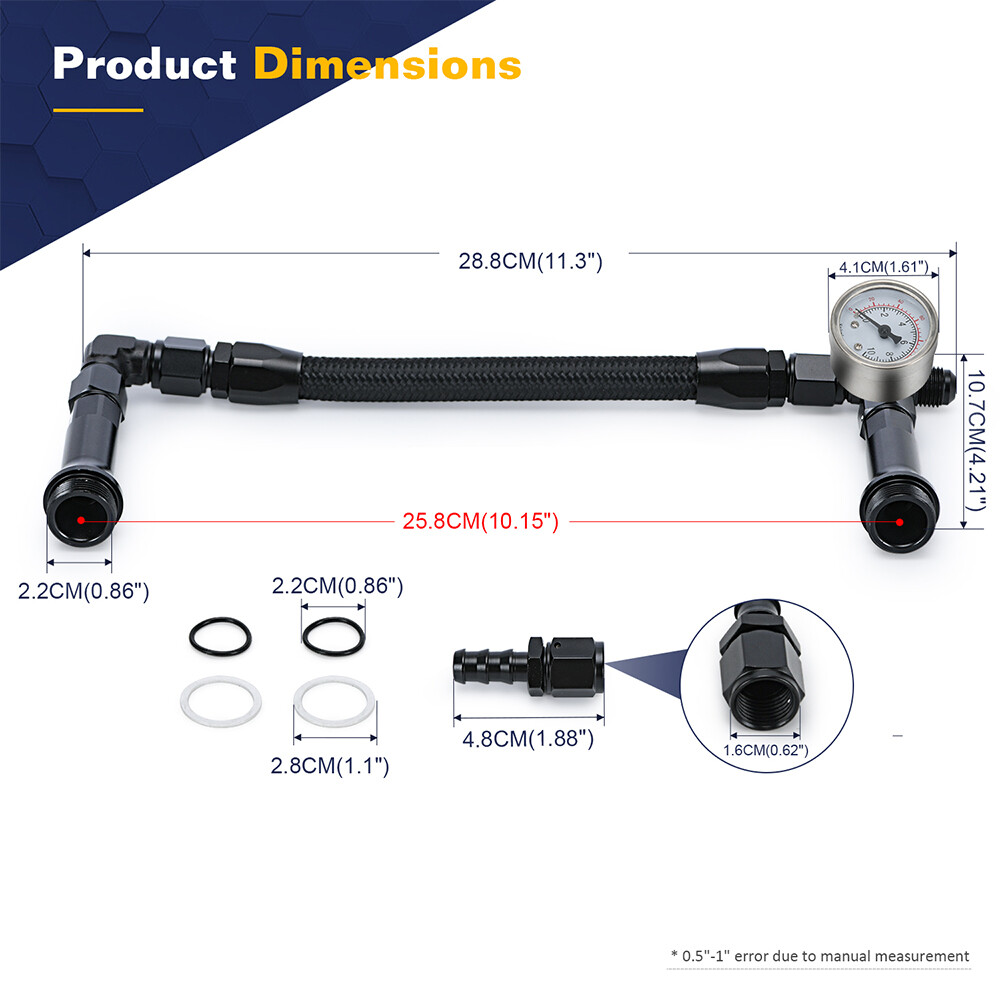 Dual Feed Carb Fuel Line Double Pumper For 4150 Holley Carburetor Braided AN6