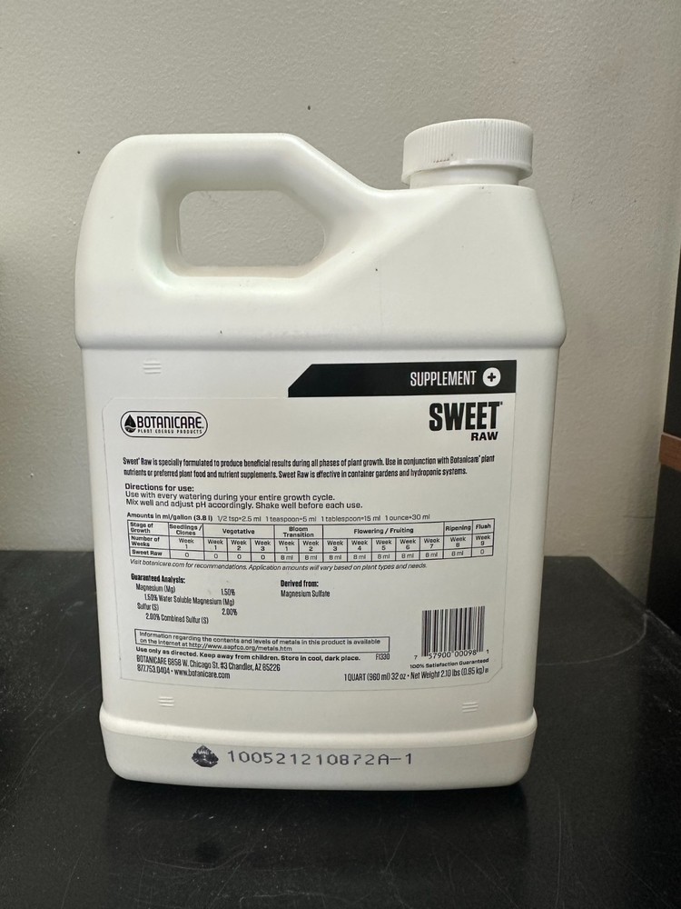 Botanicare Sweet Raw Quart